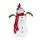 Melrose 12.5" Snowman with Cardinal Christmas Tabletop Figurine
